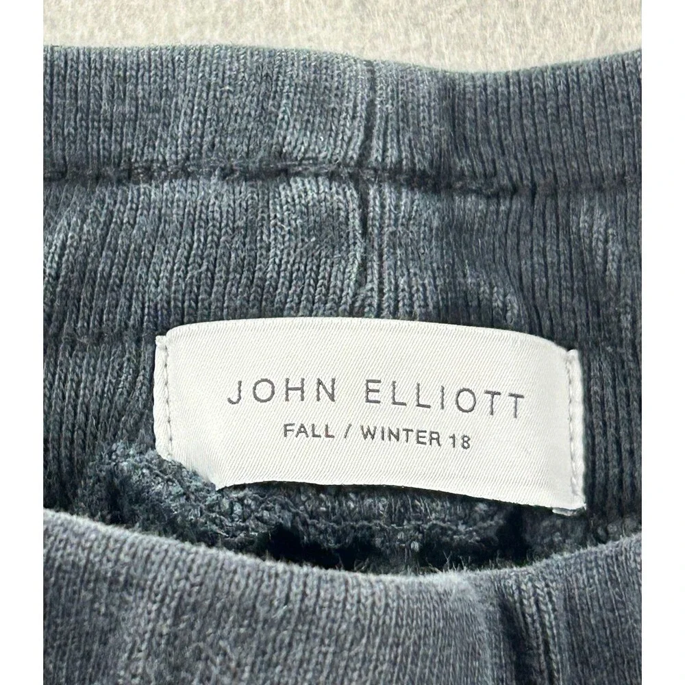 John Elliott Sweatpants Men’s 2 Black Escobar Jogger Drawstring USA Made